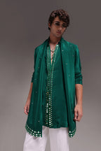 Radiate (Mirror Work) - Hand Embroidered Designer Kurta