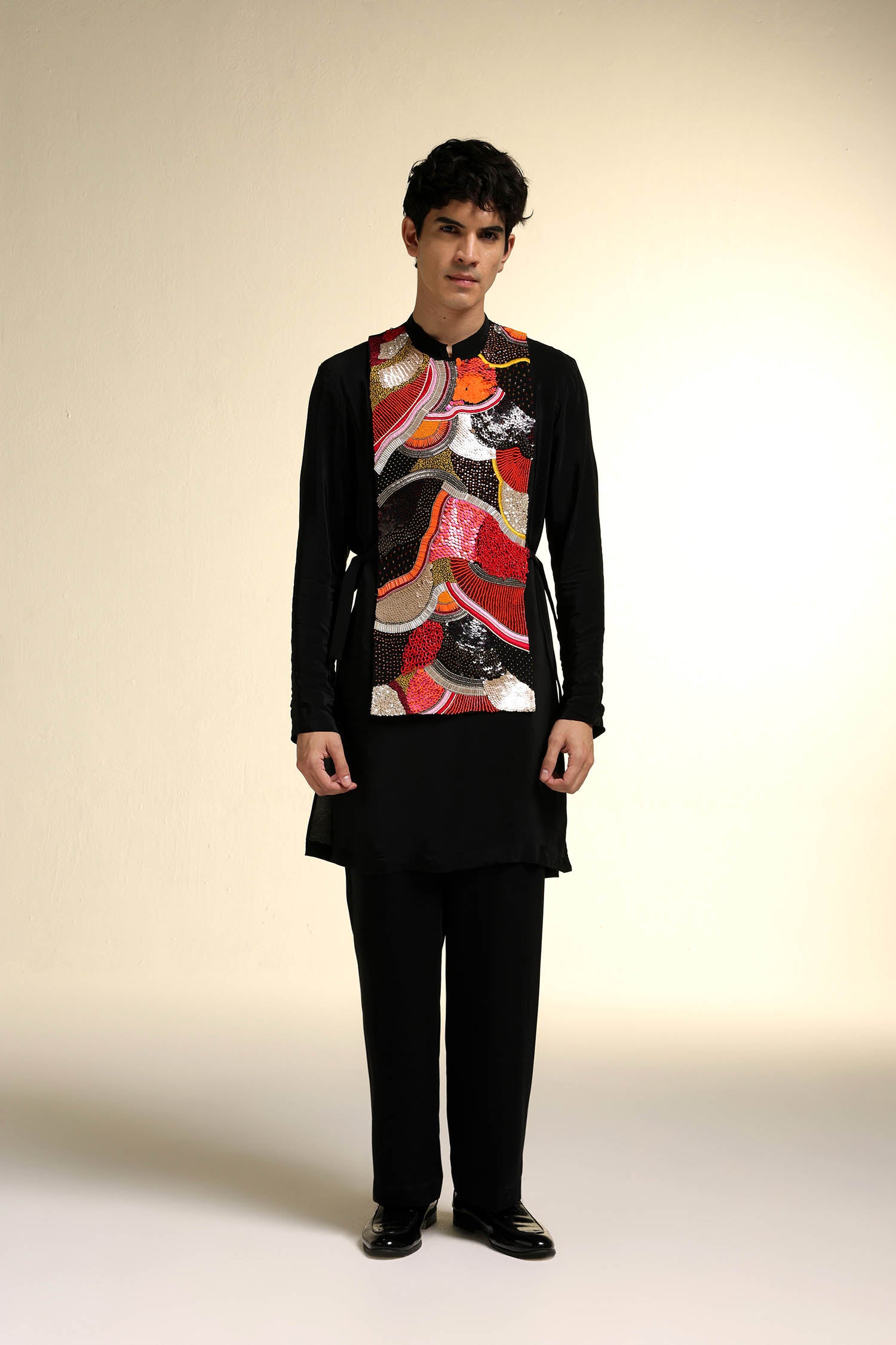 Obsidian - Hand Embroidered Designer Bib