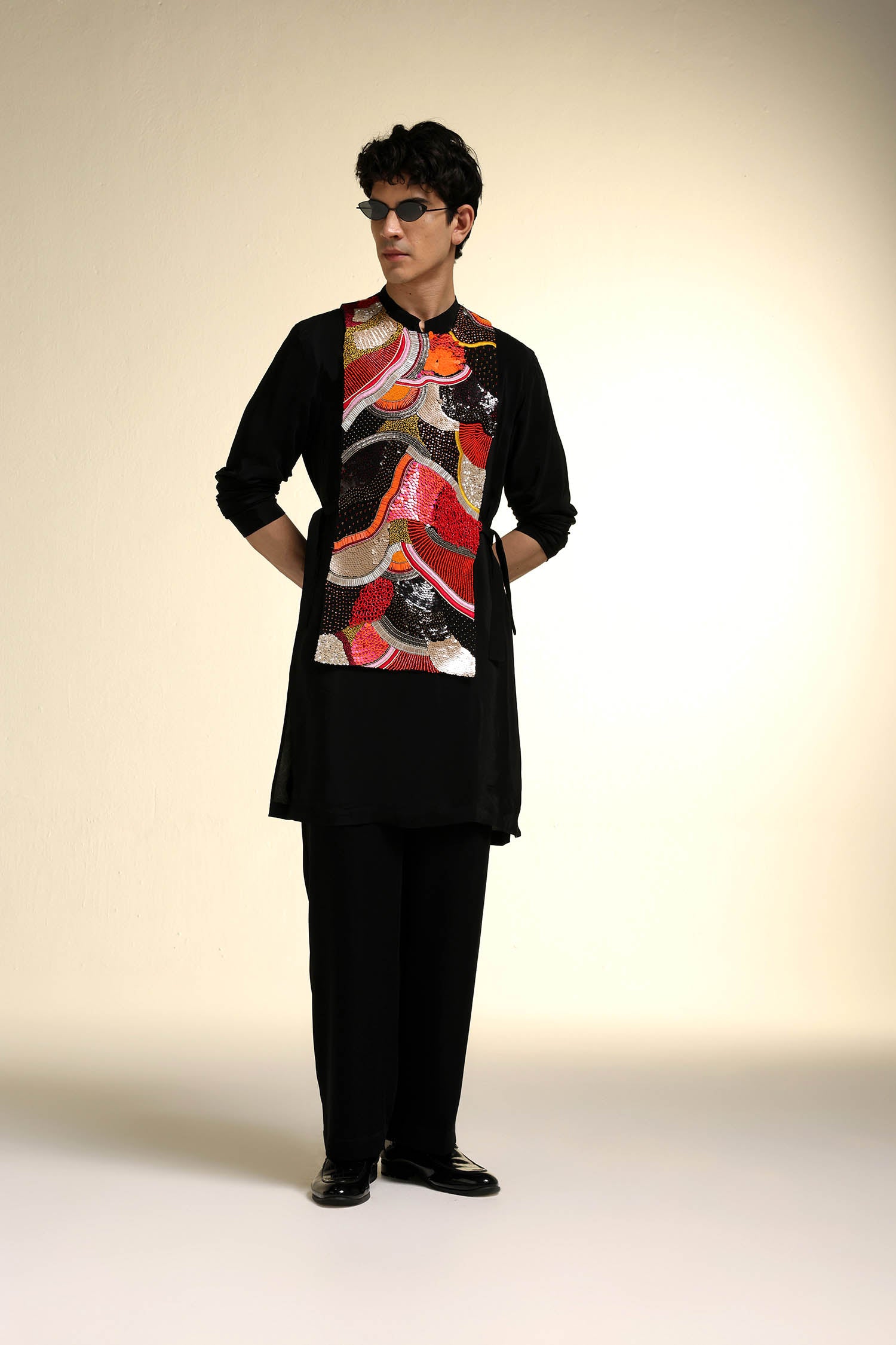 Obsidian - Hand Embroidered Designer Bib