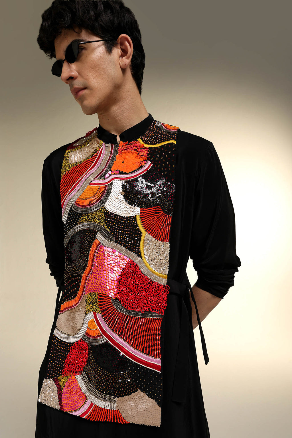 Obsidian - Hand Embroidered Designer Bib