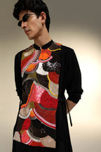 Obsidian - Hand Embroidered Designer Bib