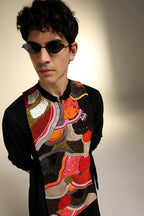 Obsidian - Hand Embroidered Designer Bib