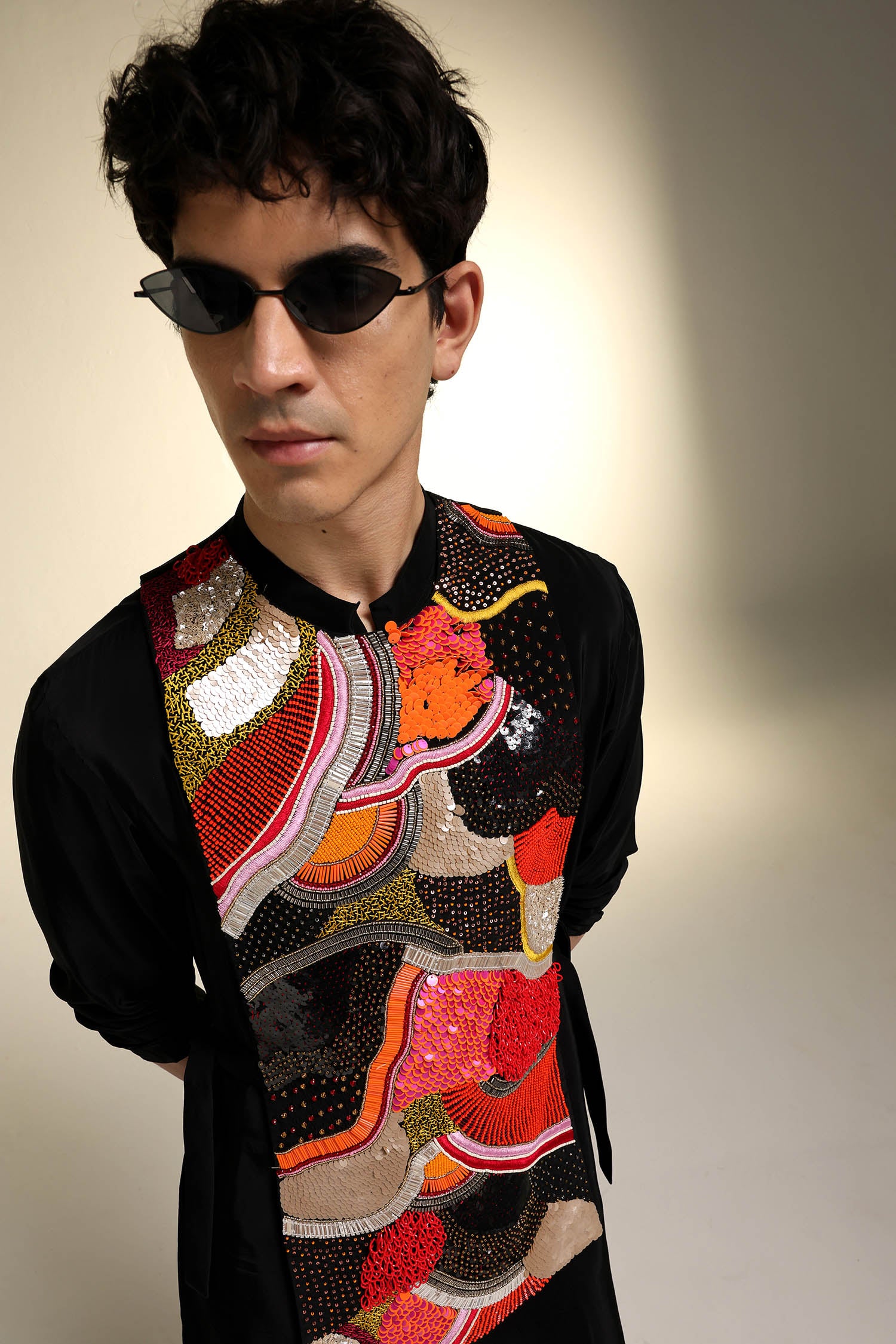 Obsidian - Hand Embroidered Designer Bib