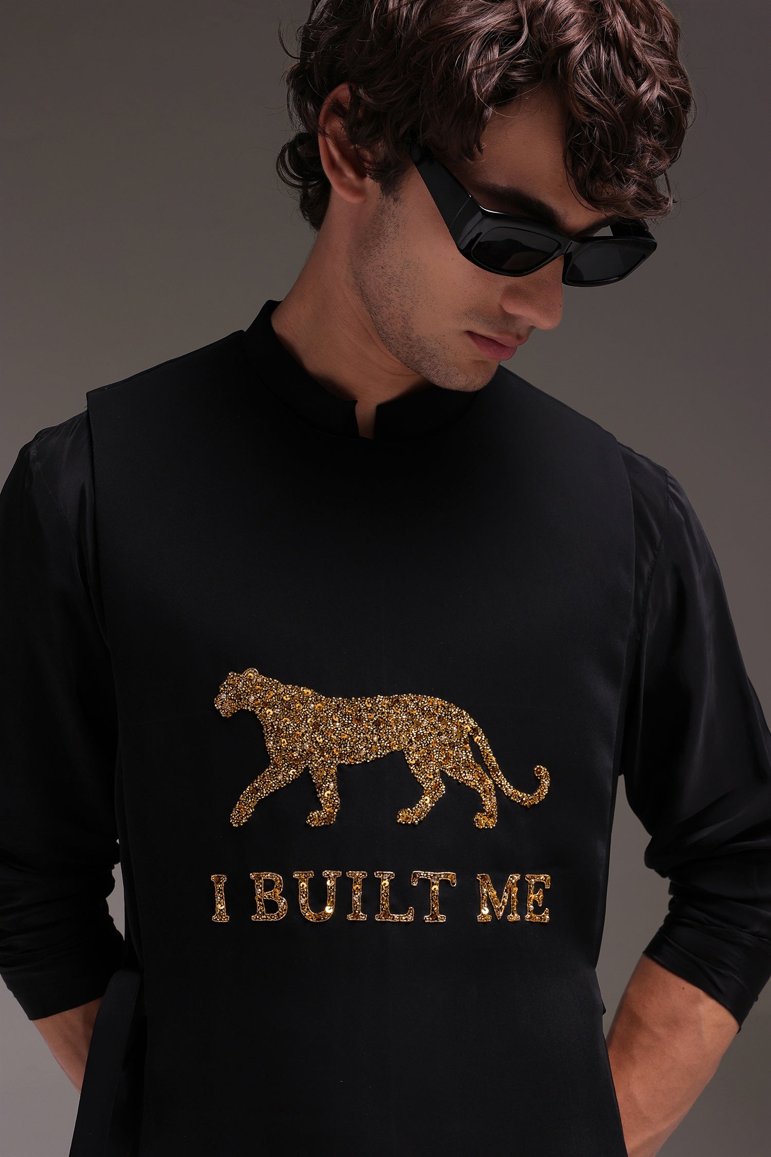 I Built Me - Hand Embroidered Designer Bib