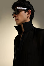 Organza Designer Shirt - Black