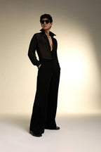 Organza Designer Shirt - Black