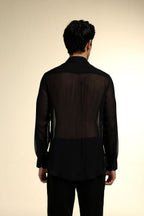 Organza Designer Shirt - Black