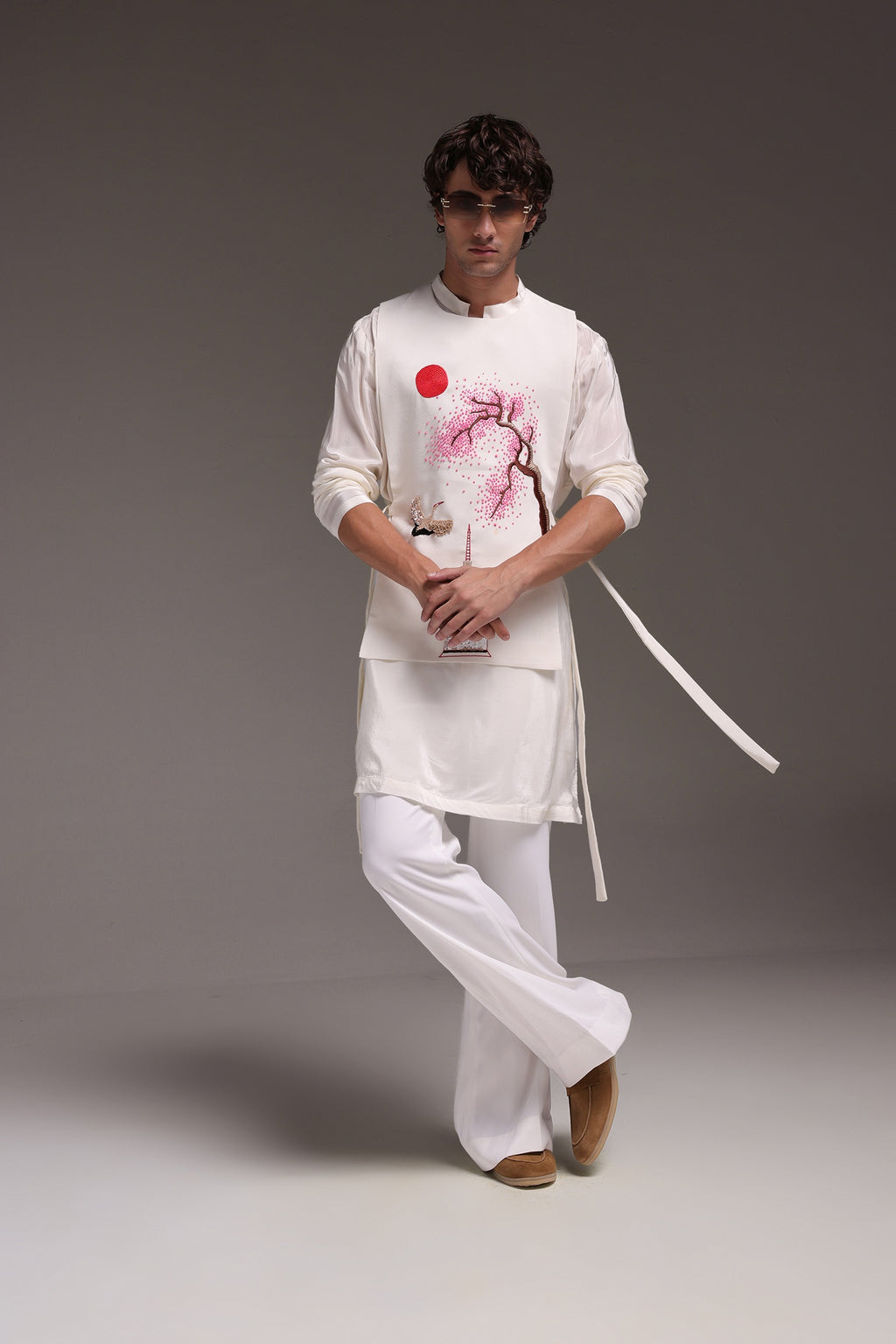 Sakura(Japanese) - Hand Embroidered Designer Bib