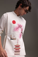 Sakura(Japanese) - Hand Embroidered Designer Bib