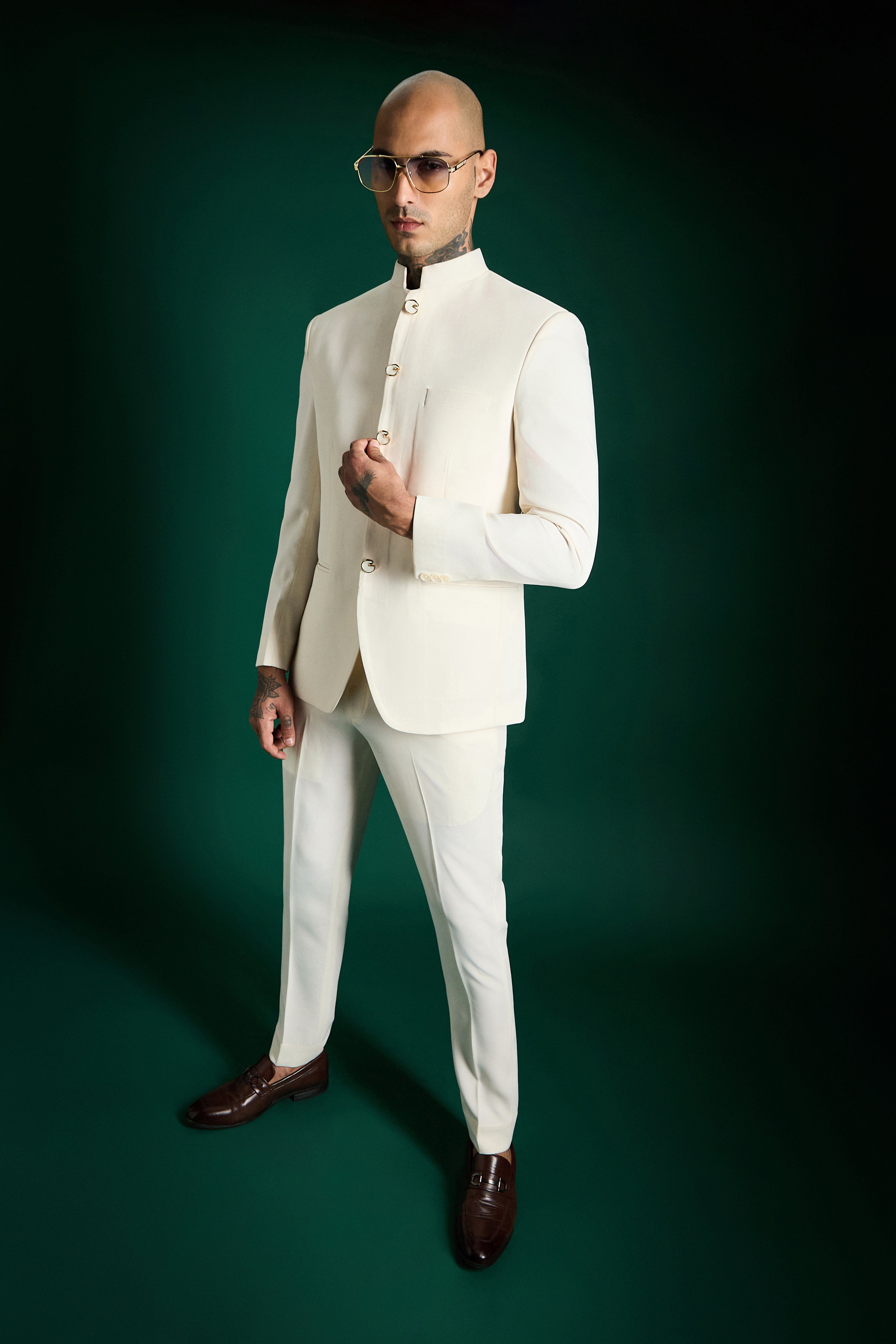 The Highness Bandhgala - Ivory