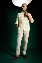 Heart Irish Linen Shirt - Ivory