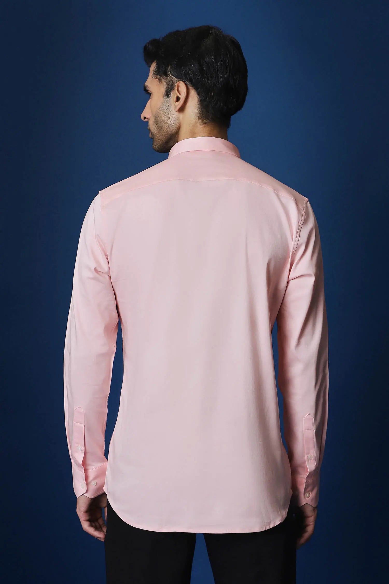 Biological Heart Hand Embroidered Designer Shirt - Baby Pink