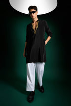 Echo Beads Hand Embroidered Designer Kurta - Black