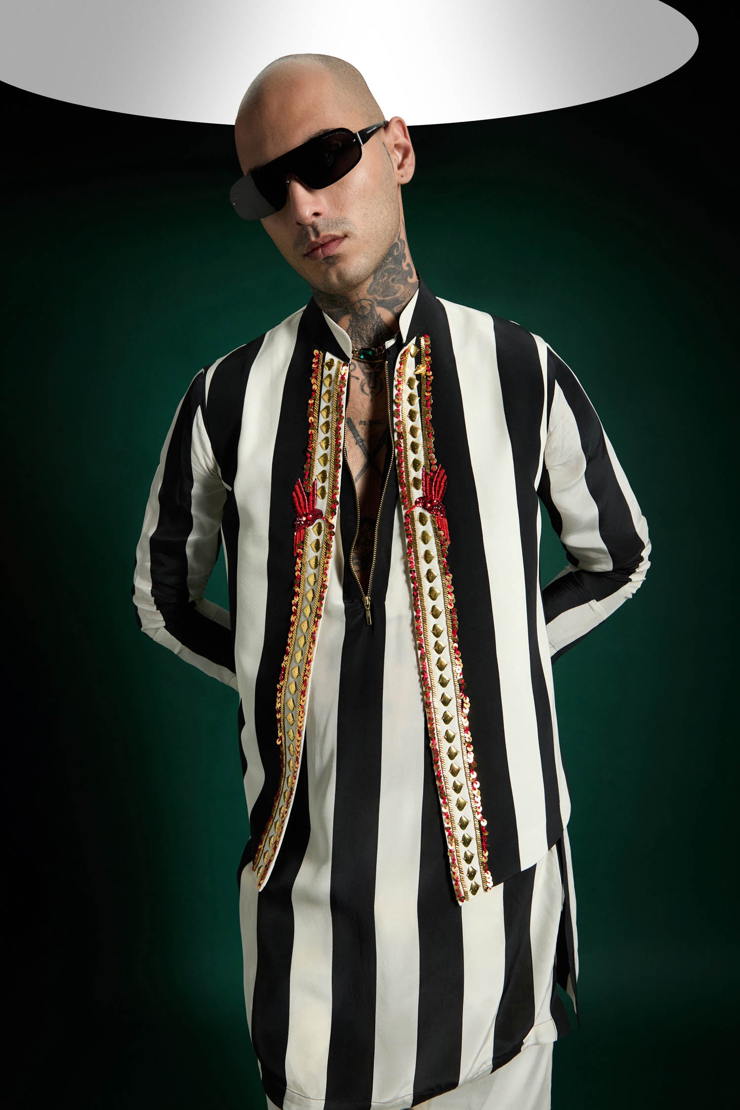 Regalia- Hand Embroidered Designer Bundi Kurta