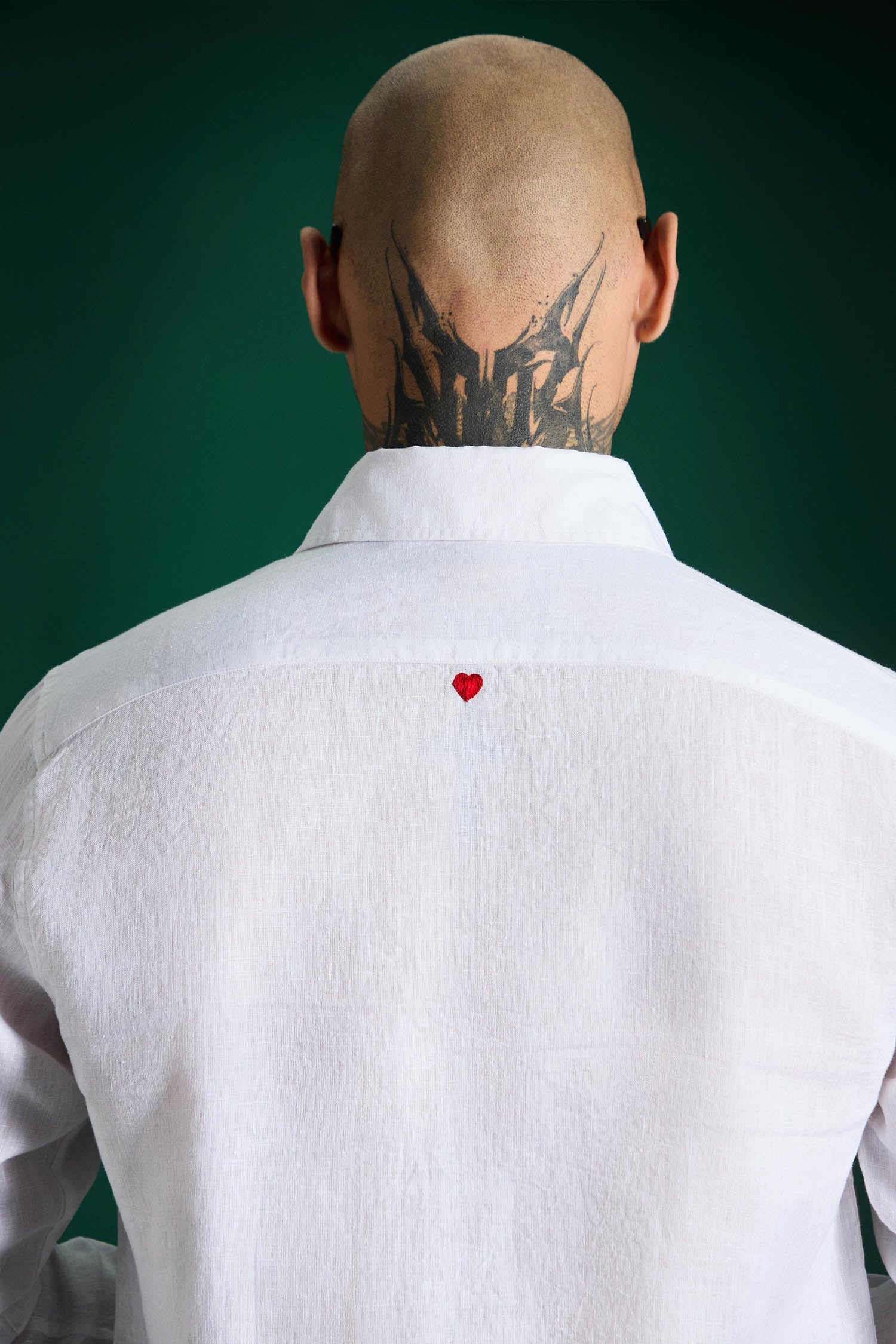 Heart Irish Linen Shirt - White
