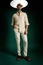 Spade irish Linen Shirt - Beige