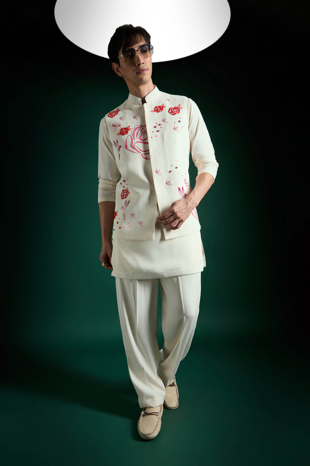 Meadows-hand Embroidered Designer Bundi