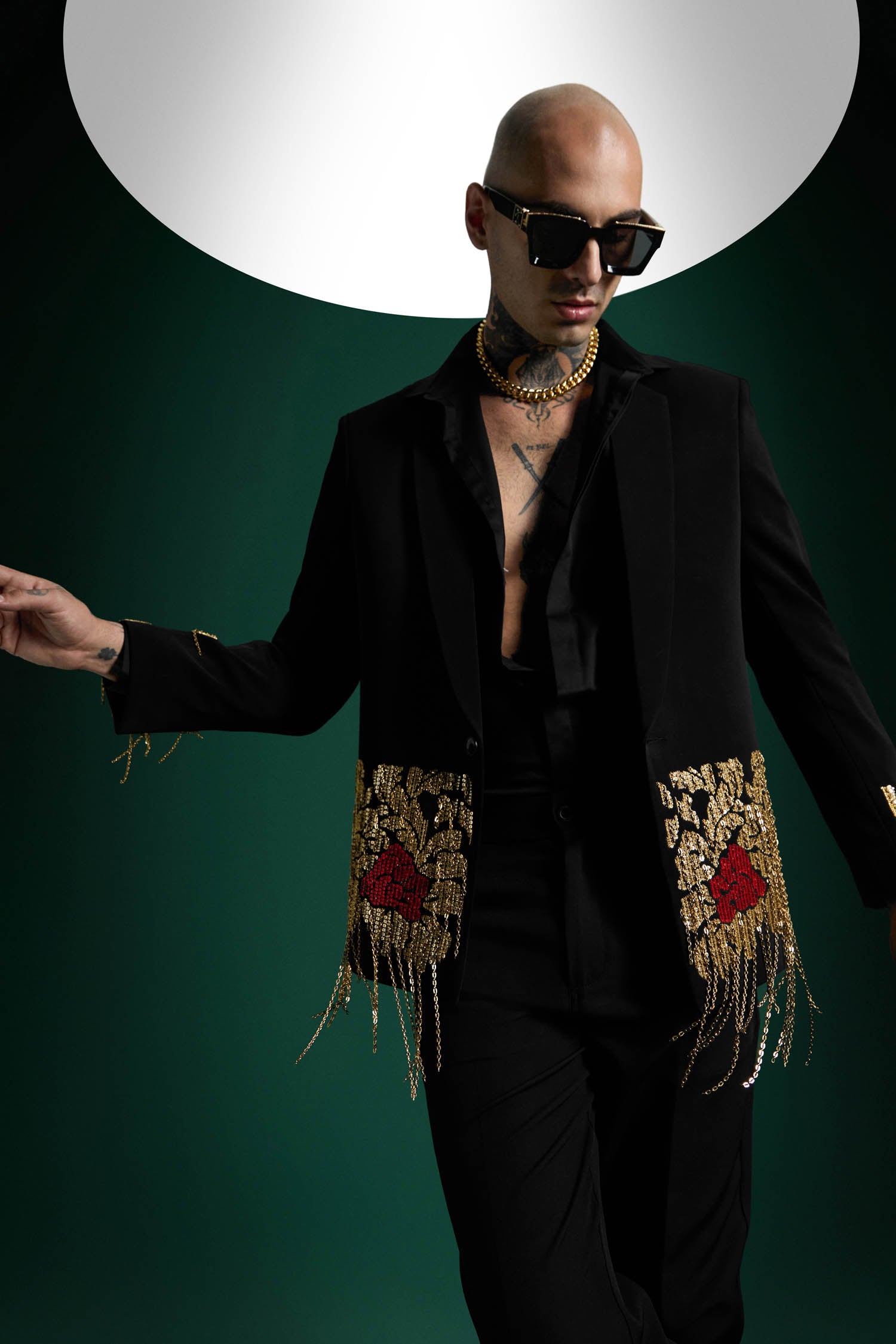 Golden Crest - Hand Embroidered Designer Tuxedo