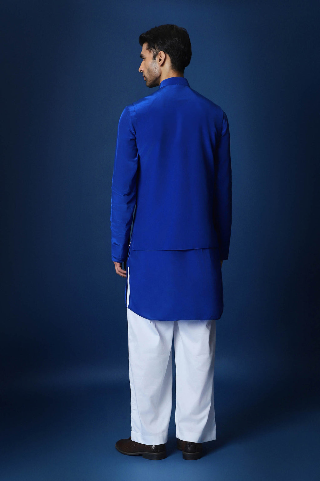 Gaj Bundi Kurta - Royal Blue