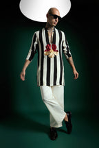 Ascend Hand Embroidered Designer Kurta - Black