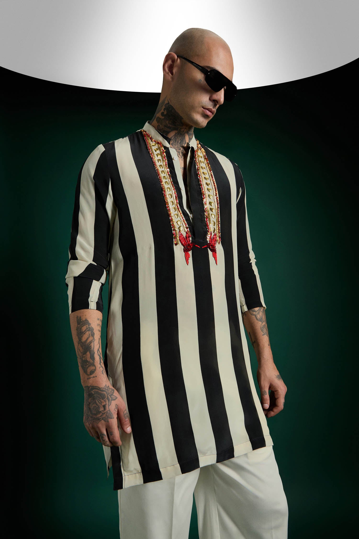 Regalia Hand Embroidered Designer Kurta - Black