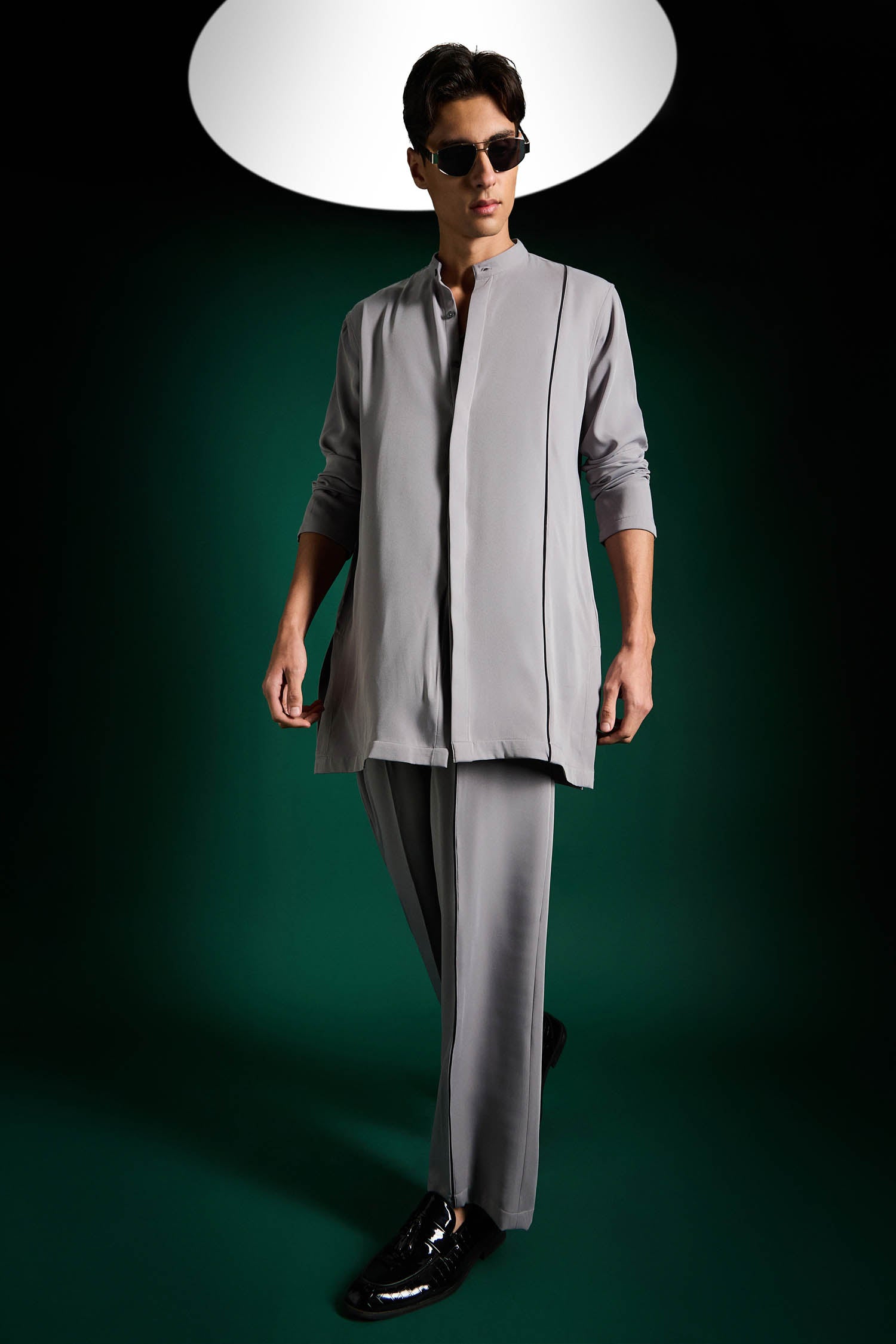 Echelon Designer Kurta Set - Cool Grey
