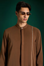 Echelon Designer Kurta Set - Caramel Brown