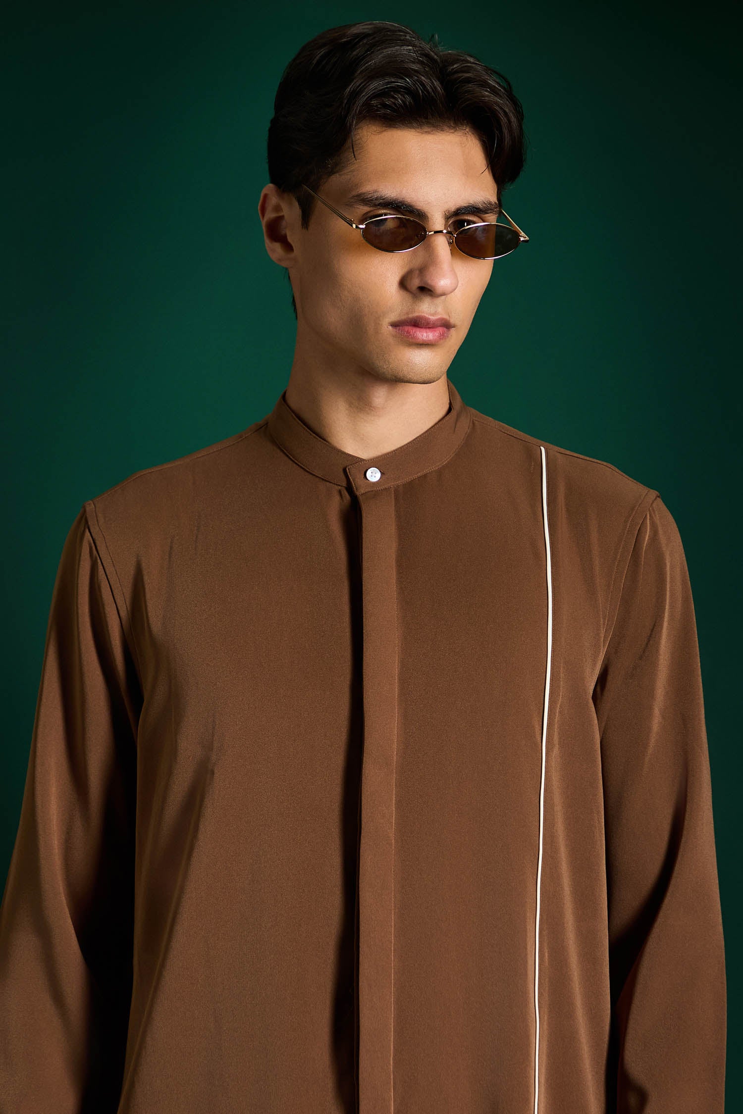 Echelon Designer Kurta Set - Caramel Brown