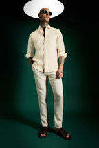 Spade Irish Linen Shirt - Ivory