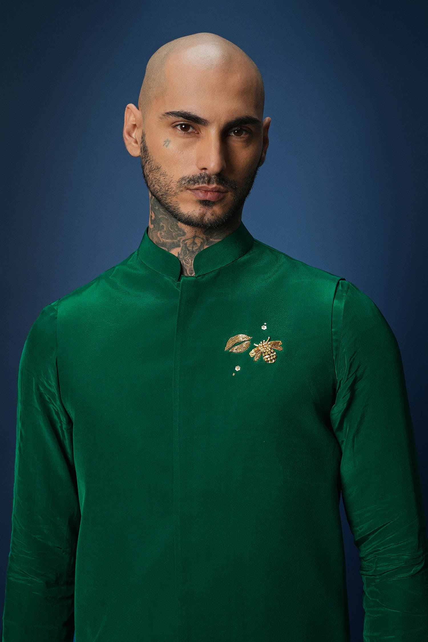 Bee Kiss Bundi Kurta - Green