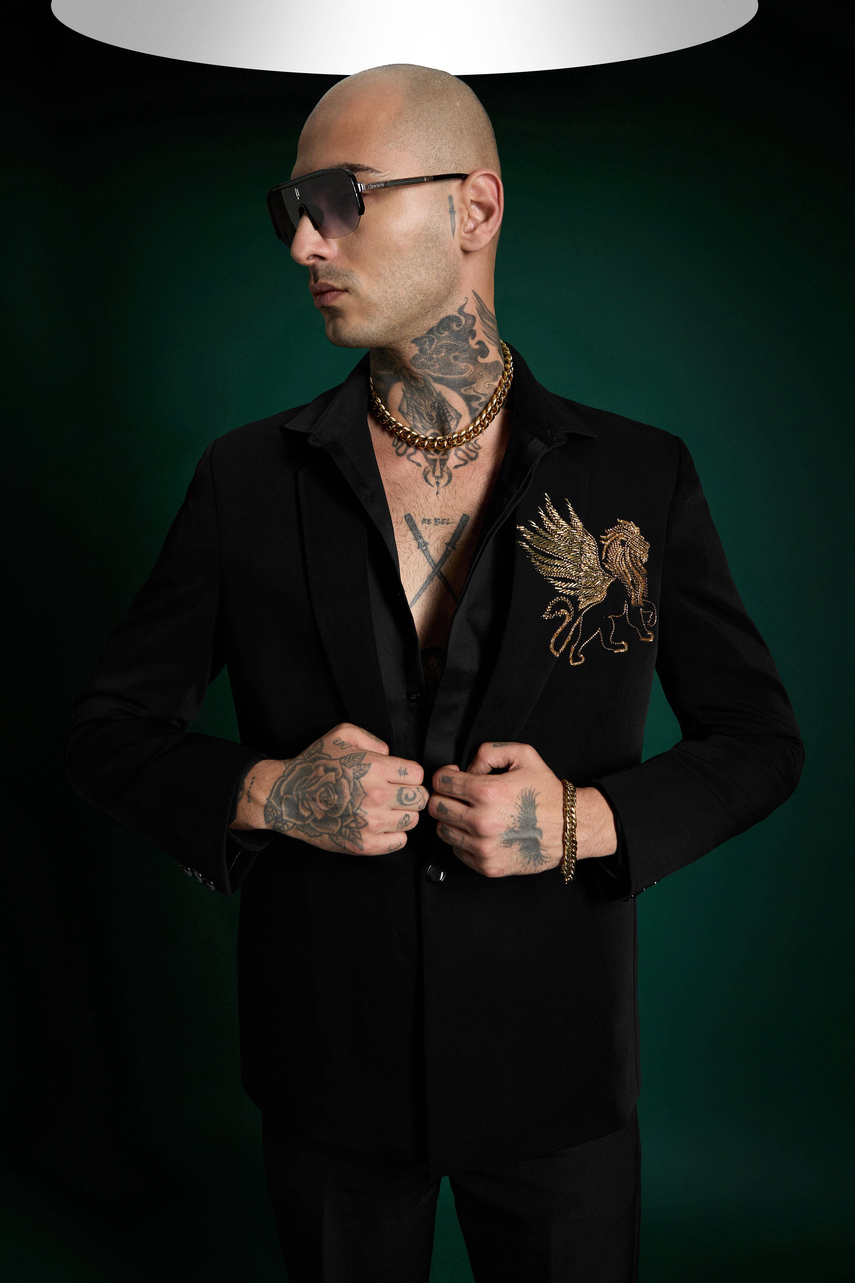 Still Crown - Hand Embroidered Designer Tuxedo