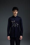 Gini(Bull) - Hand Embroidered Designer Shirt