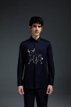Gini(Bull) - Hand Embroidered Designer Shirt