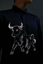 Gini(Bull) - Hand Embroidered Designer Shirt