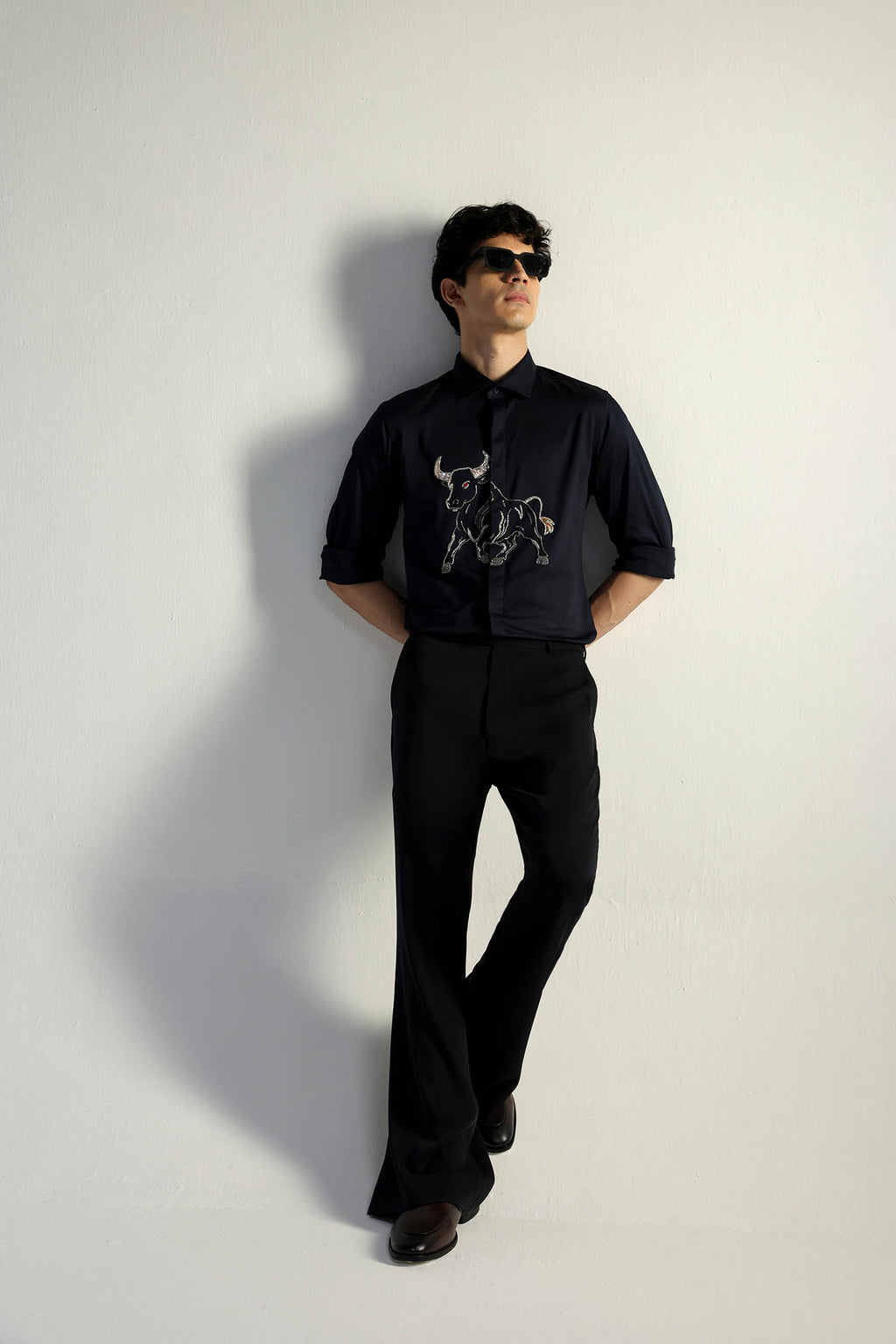 Gini(Bull) - Hand Embroidered Designer Shirt