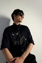 Gini(Bull) - Hand Embroidered Designer Shirt