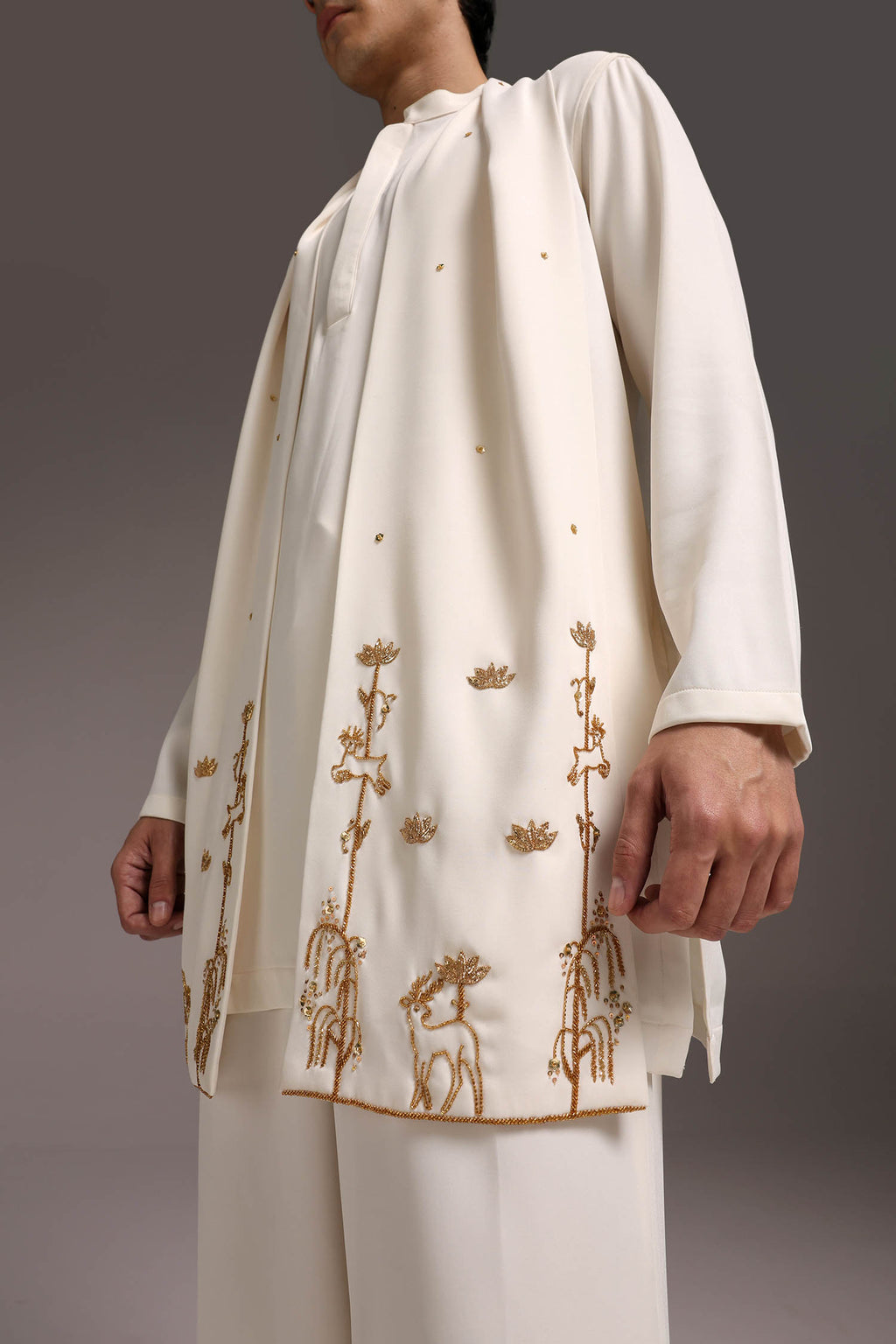 Roe - Hand Embroidered Designer Shawl