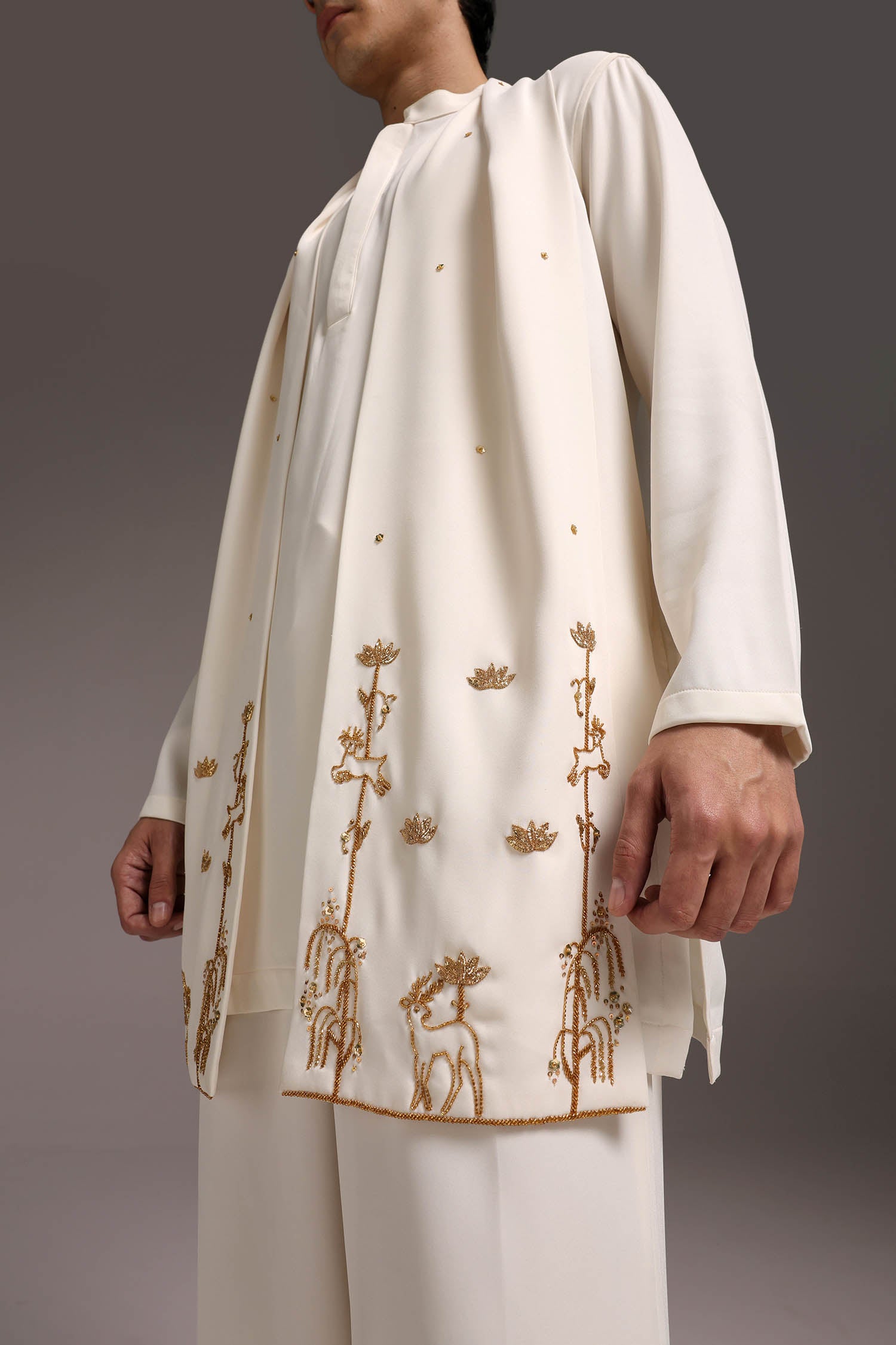 Roe - Hand Embroidered Designer Shawl