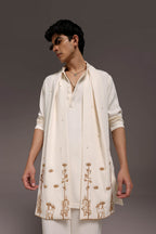 Roe - Hand Embroidered Designer Shawl