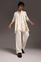 Roe - Hand Embroidered Designer Shawl