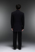 Goldline - Hand Embroidered Jacket With Organza Shirt - Black