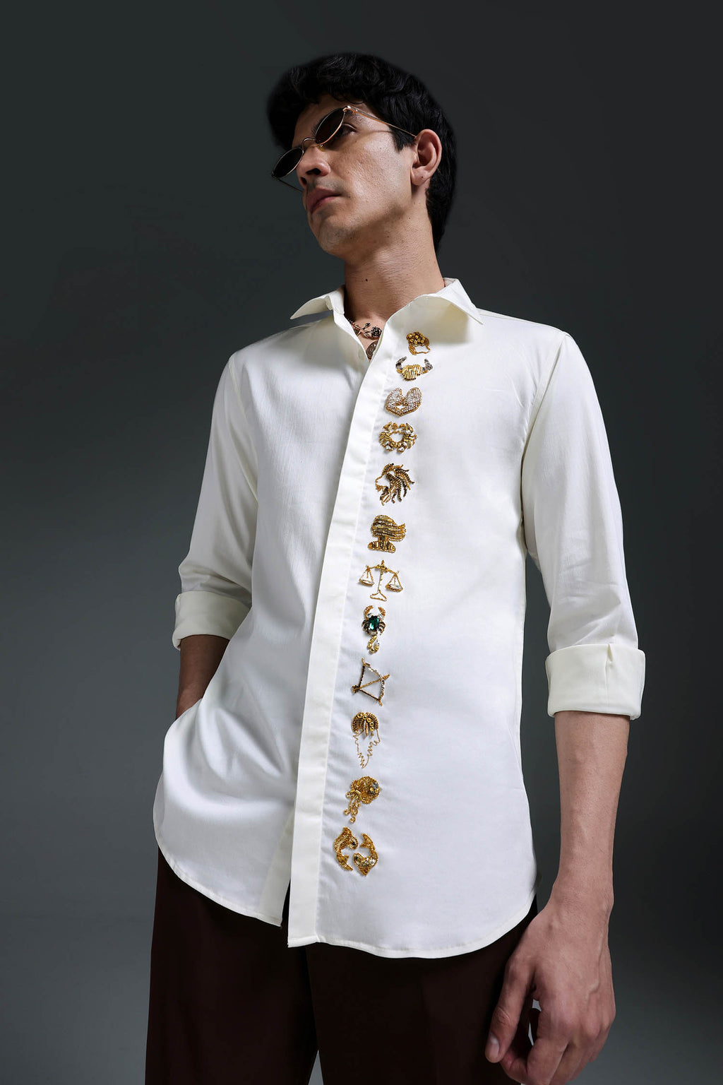 Zodiac Signs - Hand Embroidered Designer Shirt
