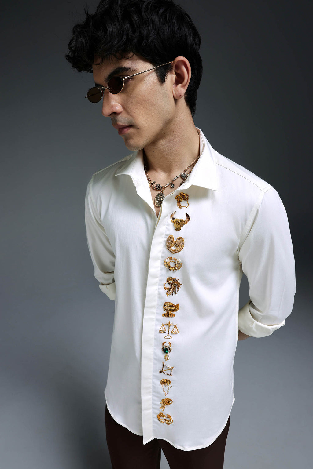 Zodiac Signs - Hand Embroidered Designer Shirt