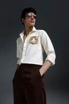Predator(Tiger) - Hand Embroidered Designer Shirt