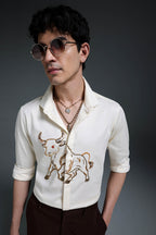 Gini(Bull) - Hand Embroidered Designer Shirt