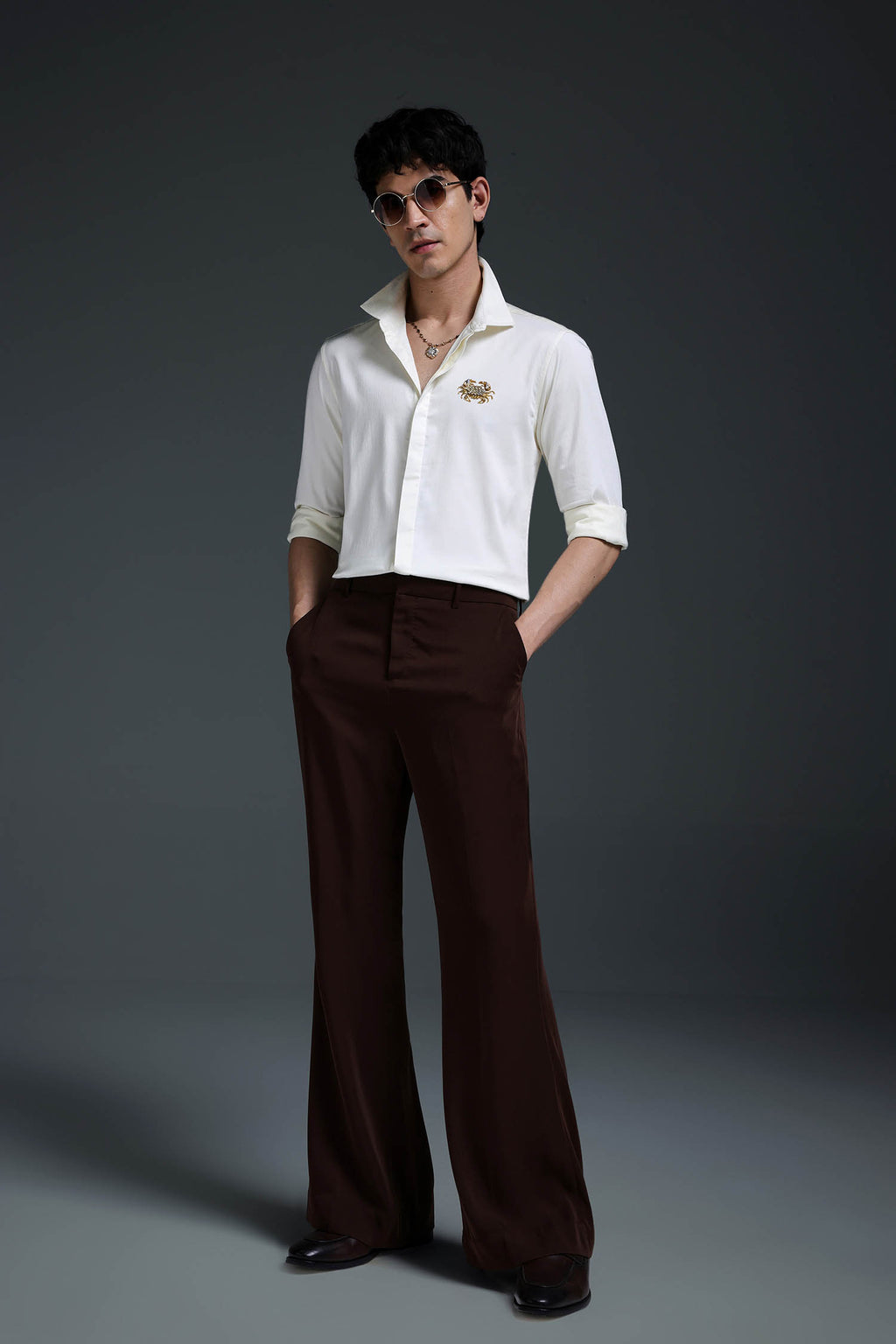 Crab - Hand Embroidered Designer Shirt