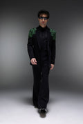 Peridot - Hand Embroidered Designer Tuxedo - Black