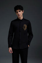 King Of Beast (Lion) - Hand Embroidered Designer Shirt