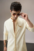 Mere Yaar Ki Shaadi Hai- Hand Embroidered Designer Kurta - Ivory