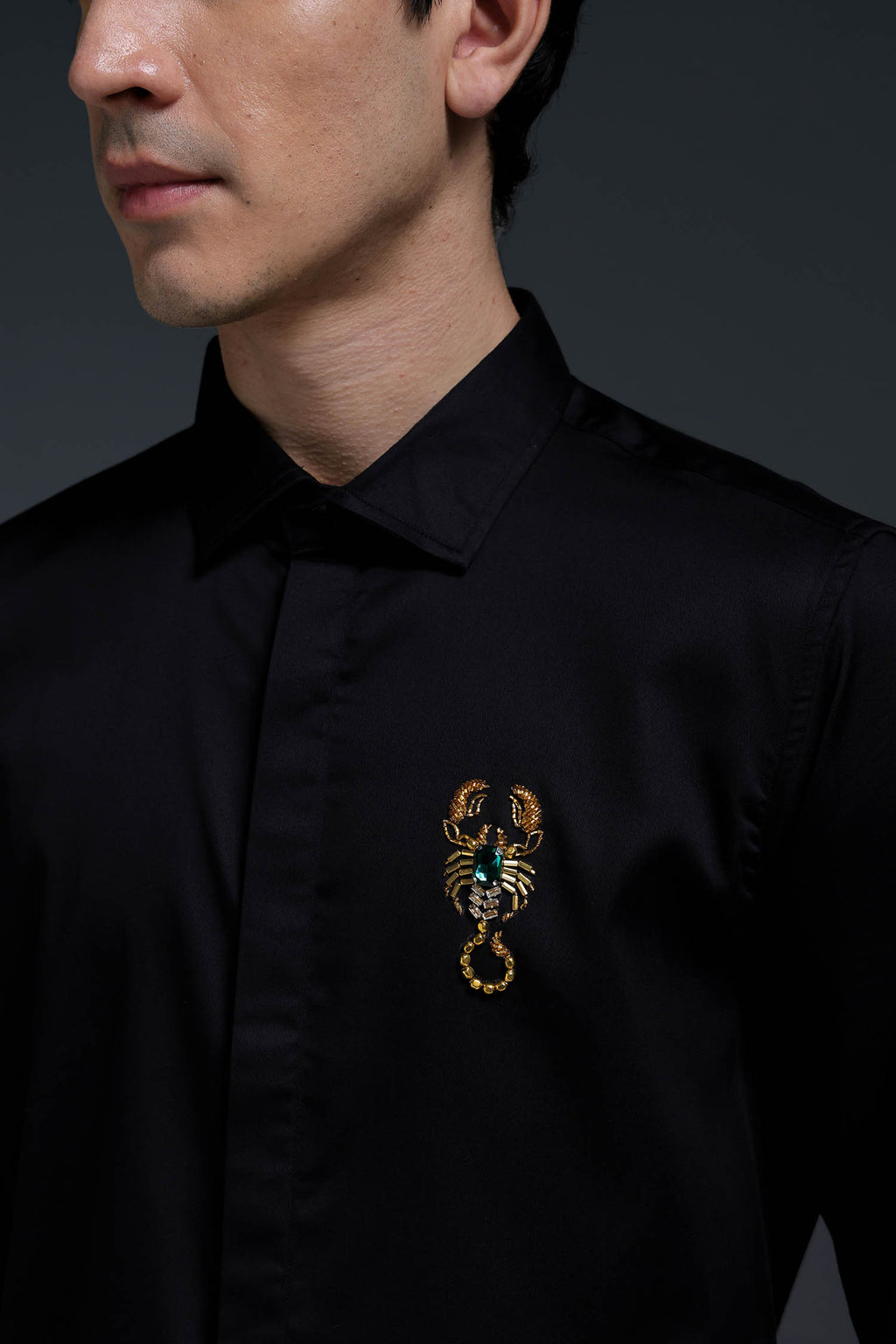 Kurlio(Scorpion) - Hand Embroidered Designer Shirt
